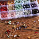 1 x RAW Customer Returns SOSMAR 1 Box 15 Colors Natural Shape Gemstones Beads Semi-Precious Stones with Hole for Jewelry Making DIY Earrings Bracelets Necklaces, with 2 Rolls of Copper Wire 0.5mm - RRP €14.11