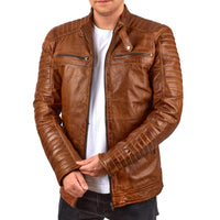 1 x RAW Customer Returns FAPA leather jackets light brown, XL  - RRP €99.3