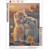 1 x RAW Customer Returns QENSPE 5D Diamond Painting Cat Diamond Art Adults, Full Diamond Painting Pictures Cats for Children Beginners, DIY Diamond Painting Art Painting Embroidery Set Home Wall Decor 30x40cm - RRP €7.04