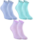 1 x Brand New Rainbow Socks - Women s Girls Ruffle Socks Cotton - 5 Pairs - Pink, Blue, Yellow, Dark Salmon, Pistachio - Sizes 36-38 - RRP €27.6