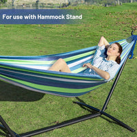 1 x RAW Customer Returns Hammock Outdoor Camping Poly-Cotton Hammocks 230 x 150CM Total Length 310CM Portable Travel Hammock Breathable Hammock for Hammock Stand, Garden, Camping, Beach, Balcony - RRP €22.88