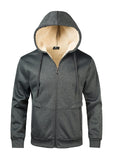 1 x Brand New SwissWell Fleece Jacket Men s Sweat Jacket Hoody Lined Hoodie Zipper 022 Grey, L  - RRP €47.99