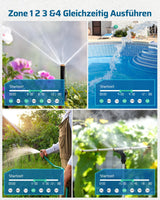 1 x RAW Customer Returns DEWENWILS Irrigation Computer 4 Outputs, 4 Irrigation Programs for Each Zone, Garden Irrigation Clock, Automatic Irrigation Timer with Rain Delayed Manual Automatic Mode - RRP €74.36