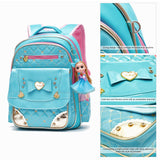 5 x Brand New LIGUL Backpack for Girls, Lovely Bookbag Series Doll Adorable Princess School Backpack for Elementary School Bags School Backpack for Girls Blue, L  - RRP €196.9