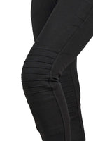 1 x RAW Customer Returns GREAT BIKERS GEAR - Motorcycle Motorbike Super Leggings Pants Women Lined Protective Motorcycle Women s Leggings with Removable CE Armor, Short Leg Black Design, 3X-Large  - RRP €94.99