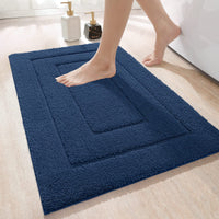 1 x RAW Customer Returns DEXI Bath Mat Non-Slip Soft Bathroom Rug Water Absorbent Bath Mat Machine Washable Bath Mat for Shower, Bathtub and Toilet - Navy Blue, 40 x 60 cm - RRP €20.15