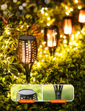 1 x RAW Customer Returns Solar Garden Torches 96 LED IP65 Waterproof Garden Light Auto on off Solar Lights Flickering Light Party Decoration for Outdoor, Balcony, Terrace - RRP €40.33