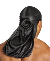 2 x RAW Customer Returns SHYNE Silky Durag Black Perfect for waves, braids and curls Premium Silk Du Rags for Men and Women Long tail Ultra-soft and wrinkle-free satin Black Owned Business - RRP €17.68