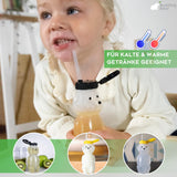 1 x RAW Customer Returns Budding Bear drinking bottle with straw for children 230ml 2 pieces - straw cup honey bear - BPA free - drinking bottle children s straw for language development - 2 straws 3 cleaning brushes included - RRP €12.86