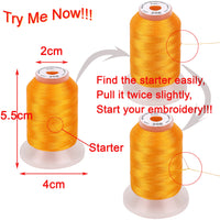 1 x RAW Customer Returns New brothread 40 Brother Colors Polyester Machine Embroidery Thread 500M 550Y for Brother Babylock Janome Singer Kenmore Embroidery Machine - RRP €33.99