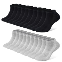 1 x RAW Customer Returns FALARY Socks Sneaker Men 43-46 Sneaker Socks Men Women Sports Socks 10 Pairs Breathable Running Socks Cotton Socks Short Half Socks 43-46 Black Gray - RRP €20.16