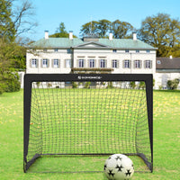 1 x RAW Customer Returns SONGMICS Football Goals for Kids, Set of 2, Pop-Up, Quick Assembly, Garden, Park, Beach, Frame Made of Fiberglass Rods, Oxford Fabric and Polyester Net, Black SZQ122B02 - RRP €34.42