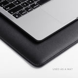 1 x RAW Customer Returns Comfyable Laptop Sleeve 14 Inch Precisely Compatible for MacBook Pro 14-in M2 2023 M1 Old Versioned 13-13.3 Inch MacBook Air MBP, Slim Protective Faux Leather Case w Magnetic Closure, Black - RRP €32.06