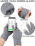 3 x Brand New URATOT 4 Pack Winter Knitted Set Thick Knitted Hat Scarf Gloves Ear Warmers for Men or Women - RRP €63.51