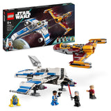 1 x RAW Customer Returns LEGO Star Wars New Republic E-Wing vs. Shin Hati s Starfighter, Ahsoka Series Set with 2 Toy Vehicles, Droid Figure, 4 Minifigures and 2 Lightsabers 75364 - RRP €91.3