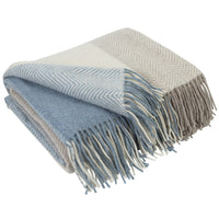 1 x RAW Customer Returns LYHome Merino Blanket - Cuddly Blanket Bedspread Sofa Wool Blanket, Blanket Throw Blanket Sofa Blanket Living Blanket, Fluffy Couch Blanket Merino Blanket, Fluffy Warm Plaid 140x200 cm, Blue - Grey - White Squares - RRP €50.99