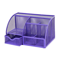 1 x RAW Customer Returns EXERZ Table Organizer Desk Organizer Desk Tidy Pen Holder Multifunctional Organizer EX348 Purple  - RRP €18.68