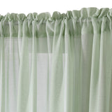 1 x RAW Customer Returns MIULEE Set of 2 Sheer Voile Curtain Rod Pull-through Transparent Curtain Made of Polyester Window Curtain Transparent Living Room Airy Decorative Curtain for Bedroom 140 x 245 cm W x H , Rod Pocket Green - RRP €26.21