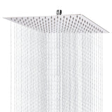 1 x RAW Customer Returns 30cm Large Rain Shower - Markcco Square High Pressure Shower Head Made of 304 Stainless Steel - Comfortable Showering Experience Even at Low Water Pressure - Can Be Installed on the Wall or Ceiling Chrome  - RRP €33.02