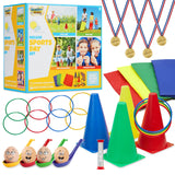 1 x RAW Customer Returns KreativeKraft - Throwing Games Sports Day Kit, 1353, multi-colored, 2314 cm - RRP €27.48