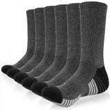 1 x RAW Customer Returns coskefy socks men women cotton sneaker socks 6 pairs long warm hiking socks with soft padding soft sports socks for fitness tennis trekking jogging running everyday life - RRP €19.99