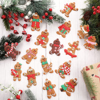 1 x Brand New 18 Pieces Christmas Gingerbread Man Ornament Set Christmas Tree Decorations Plastic Gingerbread Hanging Ornament Home Christmas Tree Ornament - RRP €15.12