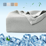 1 x RAW Customer Returns Luxear Cool Summer Bed Blanket 100 Bamboo Fiber 150 200cm, Arc-Chill Summer Blanket in Japanese Cooling Fiber Q-MAX 0.3 Breathable Soft, Anti Static, Relieves Sweat-Grey - RRP €36.99