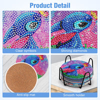 27 x RAW Customer Returns MXJSUA 8 Pieces Diamond Art Coasters Diamond Painting Kits DIY Coasters, Diamond Painting Full Rhinestone Diamond Painting Coaster with Holder, Diamond Painting 10x10cm - RRP €453.6