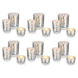 1 x Brand New Romadedi Silver Tealight Holder Candle Holder Glass 18 PCS 6 Set Mercury Tealight Glasses Lantern Candle Holder for Tealights Candles Table Decoration for Wedding Party Christmas Decoration - RRP €41.04