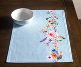 1 x Brand New Maison d Hermine Ibiza Set of 4 100 Cotton Placemats for Dining Table, Kitchen, Wedding, Everyday Use, Dinner, Spring Summer 33cm x 48cm  - RRP €32.99