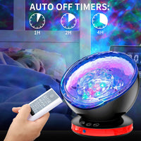 1 x RAW Customer Returns LED Projector Lamp Simulation of Ocean Waves, Children s Night Light with 8 Color Modes 6 Music Sounds Remote Control Timer Bedside Lamp for Baby, Child and Adult Bedroom Decoration - RRP €20.38