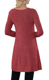 1 x Brand New MOLERANI Sweater Dress for Women Long Sleeve Dress Ladies Button Casual Tunic Dress with Pockets Red M - RRP €29.03