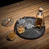 1 x RAW Customer Returns KANARS Whiskey Decanter and Glasses, 650 ml Whiskey Decanter with 4 Glasses 210 ml for Scotch, Martini, Cognac, Bourbon, Cocktail, Exquisite Gift Box, 5-Piece Set - RRP €59.99