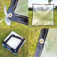 1 x RAW Customer Returns Transparent tarpaulin with eyelets, 2x3M PE clear waterproof tarpaulin, tear-resistant weatherproof multi-purpose tarp, fabric tarpaulin tarpaulins for outdoor balcony garden side panels gazebo, protective tarpaulin - RRP €18.05