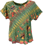 1 x RAW Customer Returns GURU SHOP Batik T-Shirt, Blouse Top, Women, Lemon, Synthetic, Size 38 - RRP €24.1