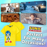 1 x RAW Customer Returns Sonic The Hedgehog Pajamas for Boys 4-12 Years Short Pajamas for Boys with Shorts and Short Sleeves Sonic Original Children s Clothing Gifts for Gamers Yellow Blue, 4-5 Years  - RRP €21.99