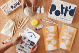 1 x RAW Customer Returns Pott d Clay Beginner Pottery Set for Home - Air Drying. The kit includes Air-drying clay, tools, paints, brushes, sealant, instructions - pastel tones - RRP €49.42