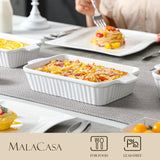 1 x RAW Customer Returns MALACASA, Bake.Bake series, 4-piece baking dish set made of scratch-resistant ceramic in white Includes 4 sizes for preparing lasagna, soup, tiramisu and more - RRP €52.43