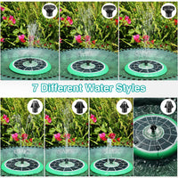 1 x RAW Customer Returns SZMP Solar Fountain for Outdoors 5W DIY Solar Pond Pump 2024 Upgraded, Colorful LED Solar Fountain with 4000mAh Battery, 8 Spray Effects, Solar Floating Fountain Pump for Garden, Pond, Bird Bath - RRP €28.01