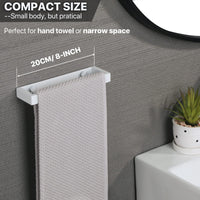 1 x RAW Customer Returns Sayayo Bathroom Towel Holder Self-Adhesive Towel Holder White Towel Holder for Bathroom and Kitchen, SUS304 Stainless Steel 20CM, EGJF020-W - RRP €13.99