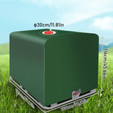 1 x RAW Customer Returns MaxAwe IBC Tank Cover 1000L, 420D with silver coating water tank tarpaulin, 120x100x116 cm waterproof protective tarpaulin protective cover, green IBC container cover for IBC tank container rain barrel - RRP €21.99