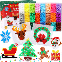 1 x RAW Customer Returns Christmas iron-on beads set, JANYUN 5100 pieces 5 mm Christmas iron-on beads 12 styles Christmas patterns 2 pieces iron-on beads plates Christmas craft melting beads set for Christmas gift - RRP €20.16