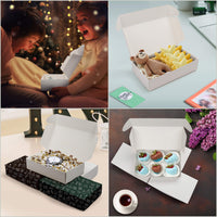 1 x RAW Customer Returns Kurtzy White Kraft Boxes with Lid 50pcs - Cardboard Box with Lid 19 x 11 x 4.5 cm - Confetti Boxes and Favor Boxes Easy Assembly for Parties, Birthdays, Weddings - RRP €29.89