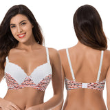 1 x RAW Customer Returns Curve Muse Plus Size Nursing Underwire Bra with Folding Cups 2 Pack -Almond Print Orange,Peach-85F - RRP €30.99