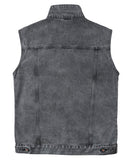 1 x RAW Customer Returns Harbrosrce Men s Sleeveless Denim Vest Retro Vintage Cotton Sleeveless Denim Jacket for Motorcycle Photography Outerwear - RRP €43.99