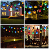 3 x RAW Customer Returns Damtong Solar Fairy Lights Outdoor Colorful, 100 LED 12M, Solar Fairy Lights Outdoor Weatherproof, Solar Fairy Lights Outdoor Colorful 8 Modes Crystal Balls, for Garden Terrace Balcony - RRP €50.97