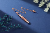 3 x Brand New CrystalTears pendulum esoteric spiral point pendant with chain rose gold pendulum made of copper spiritual radiesthesia dowsing rod for divination reiki healing meditation - RRP €75.6