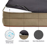 1 x RAW Customer Returns Bedsure orthopedic dog bed ergonomic dog sofa - 89x63 cm dog couch with egg-shaped box foam for medium dogs, washable non-slip dog beds, hazelnut brown - RRP €68.56