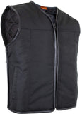 1 x RAW Customer Returns MDM men s textile biker vest in black windproof and water-repellent XL  - RRP €59.9