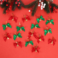 1 x Brand New 36 Pieces Christmas Bow with Bells Mini Christmas Wreaths Red Green Christmas Ribbon Bows Mini Bowknot Ornaments Wrapping Craft Supplies Bowknot Decoration for Christmas Tree Christmas New Year Gift - RRP €20.4